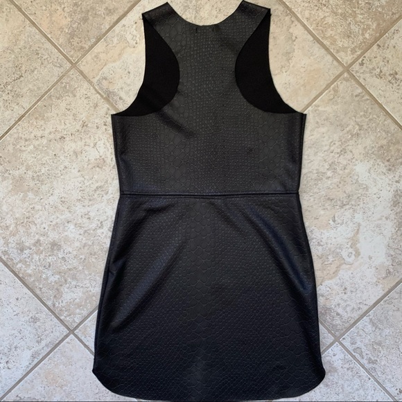 Boutique Leather Black Dress - Picture 4 of 4